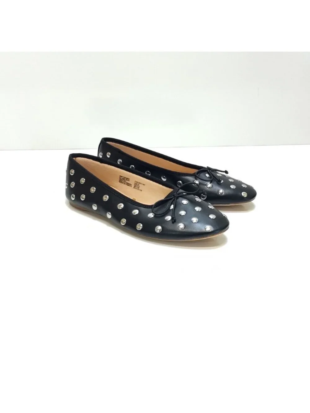 Time And Tru Studded Ballet Mary Jane Flats Loafers Slides Mules Slip-on US 6.5